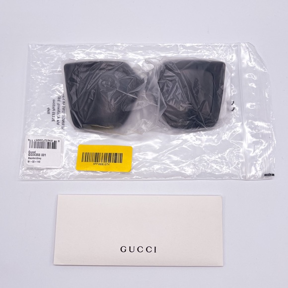 NEW GUCCI GG0435S 001 BLACK SQUARE GUCCI SUNGLASSES - Picture 11 of 12
